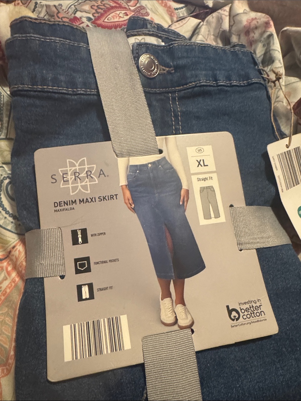 Serra Denim Maxi Skirt - Blue